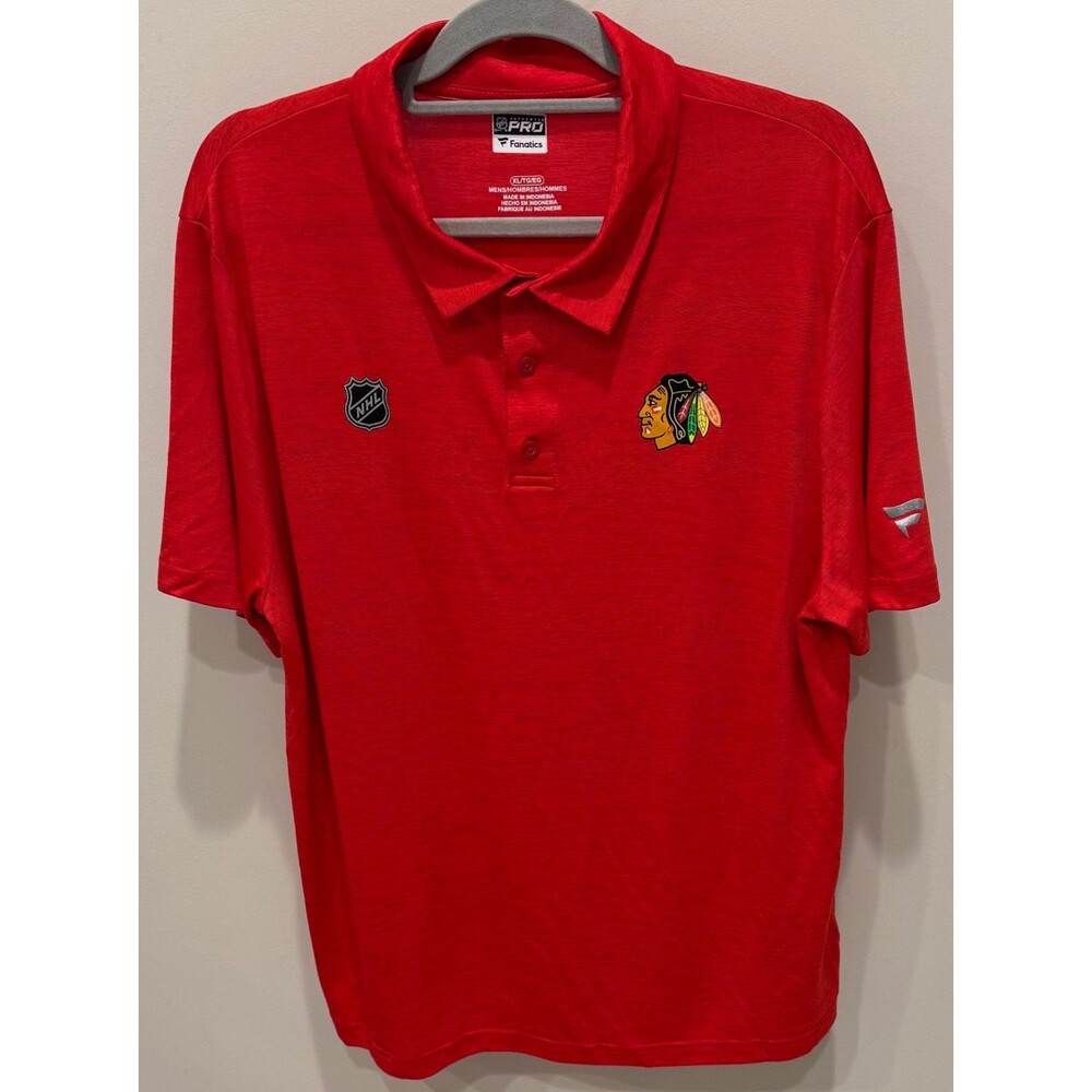 Chicago Blackhawks - Fanatics NHL Authentic Pro Polo Shirt - Men's XL - Red